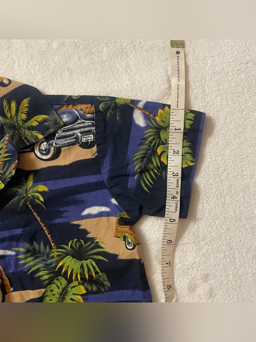 Pacific Legend Retro Palm Trees and Woody Wagons Button Down Shirt size 3T - Picture 9 of 11